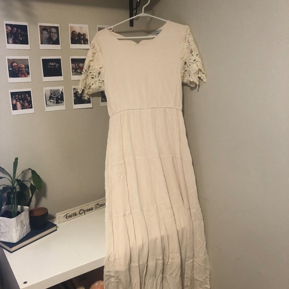 'Hope' Cream Maxi Dress - Picture 2 of 7